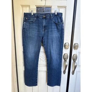 AG Adriano Goldschmied Men's Slim Straight Jeans - Dark Blue